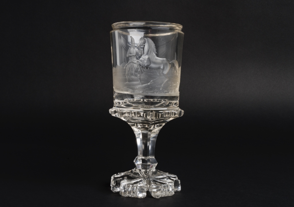 Bohemian glass goblet, est. €500-€1,000