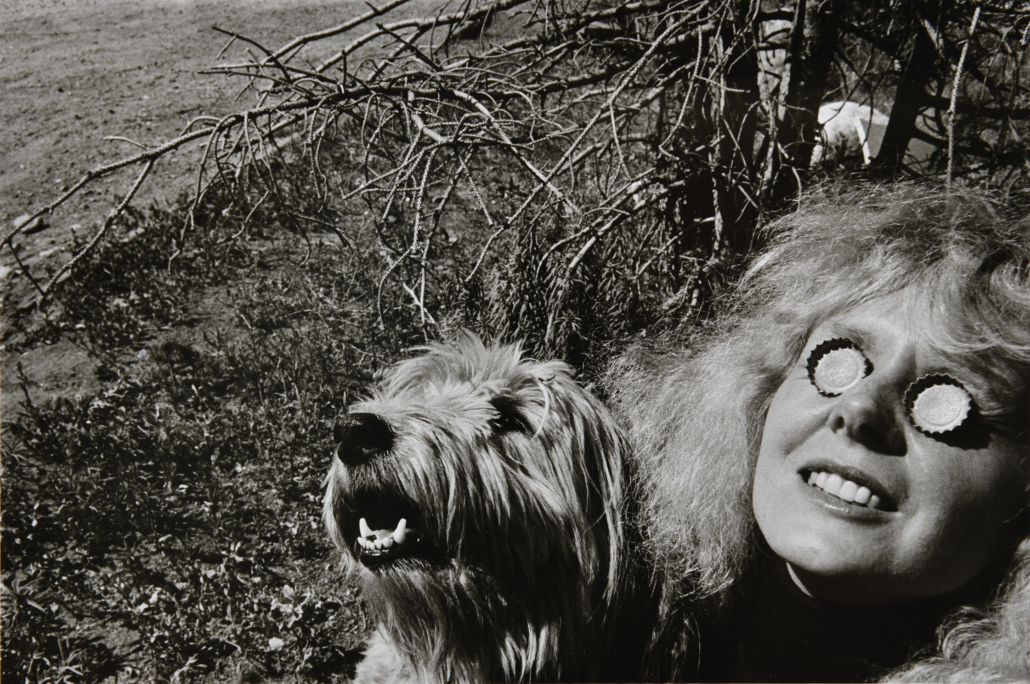 Cherie Hiser, ‘Self Portrait with Sandy,’ 1974. Gelatin silver print, 6.25in by 10 in., Hallie Ford Museum of Art, Willamette University, Salem, Ore., The Bill Rhoades Collection, a gift in memory of Murna and Vay Rhoades, 2014.013.012