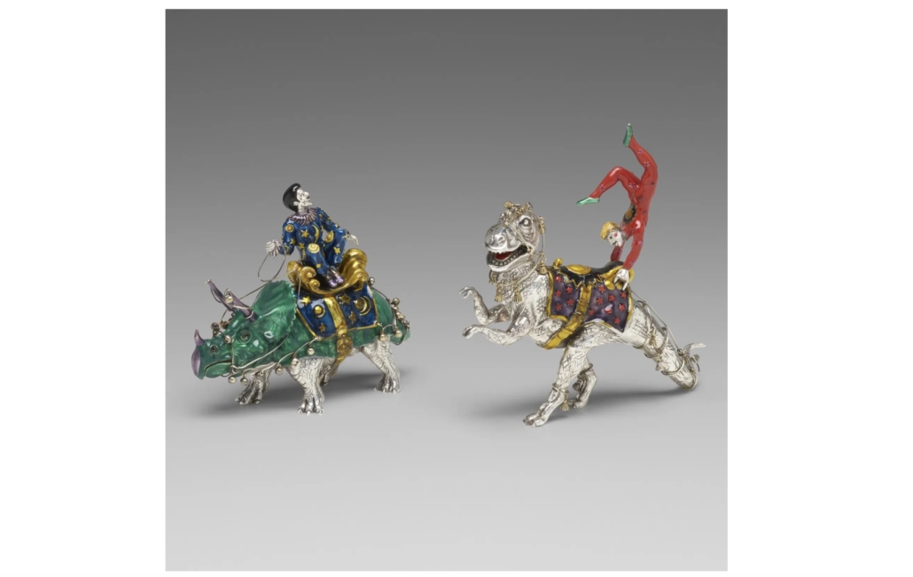Gene Moore for Tiffany & Co., Circus Figures, est. $6,000-$8,000. Image courtesy of Rago/Wright and LiveAuctioneers