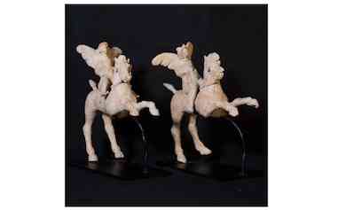 Pair of Greek terracotta winged horses, est. $24,000-$29,000