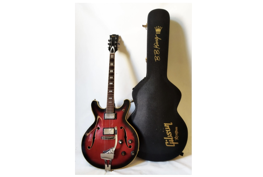 Ibanez semi-hollow ES335 model with Gibson Lucille hard case, est. $900-$1,200