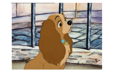 Original production cel from ‘Lady and the Tramp,’ est. $2,000-$2,500