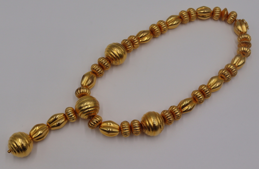 Ilias Lalounis 18K lavaliere gold necklace, est. $5,000-$7,000