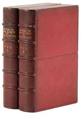 ‘Letters of John Ruskin to Charles Eliot Norton,’ bound by The Doves Bindery, $8,125