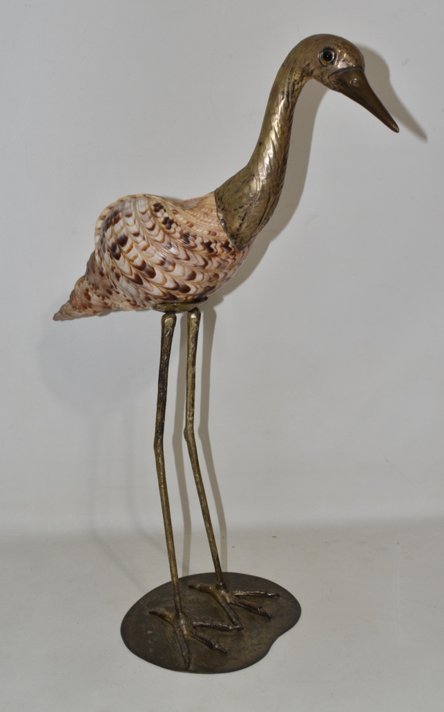 Mid-century Modern stork sculpture signed by Gabriella Binazzi, est. $100-$1,000