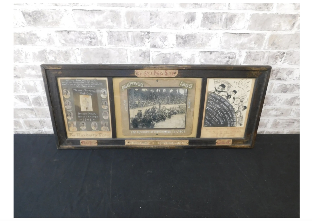 1903 World Series display of three items from the Third Base Saloon, est. $3,000-$5,000