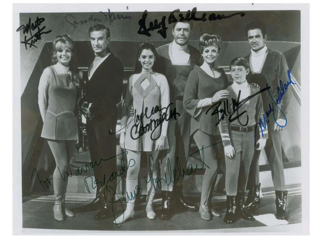 Photos signed by the entire original Lost in Space cast are scarce. Earning $2,746 plus the buyer’s premium at RR Auction in August 2019, this 8-by-10 glossy photo is the only fully-signed cast photo the auctioneer has seen.