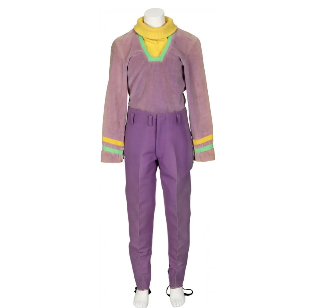 Will Robinson, played by Billy Mumy, has long been a favorite character from the original series. His purple-and-yellow tunic ensemble from season 3 brought $75,000 plus the buyer’s premium at Heritage Auctions in November 2021. Image courtesy of Heritage Auctions and LiveAuctioneers.