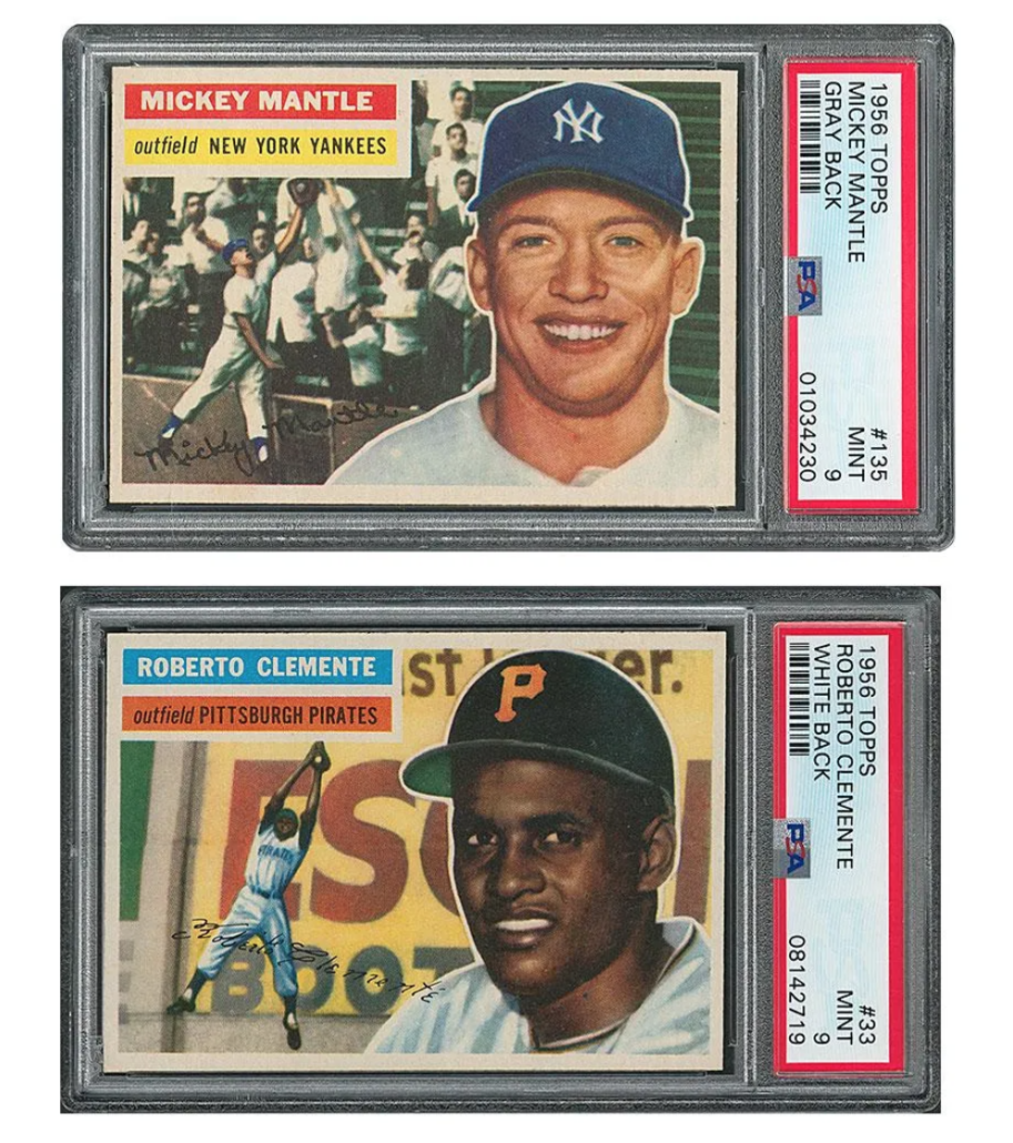 A 1956 Topps Master Set in mint condition achieved $250,000 plus the buyer’s premium in November 2019 at RR Auction. Image courtesy of RR Auction and LiveAuctioneers.