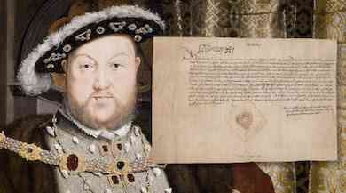 One-page King Henry VIII signed document from 1533, est. $35,000-$40,000