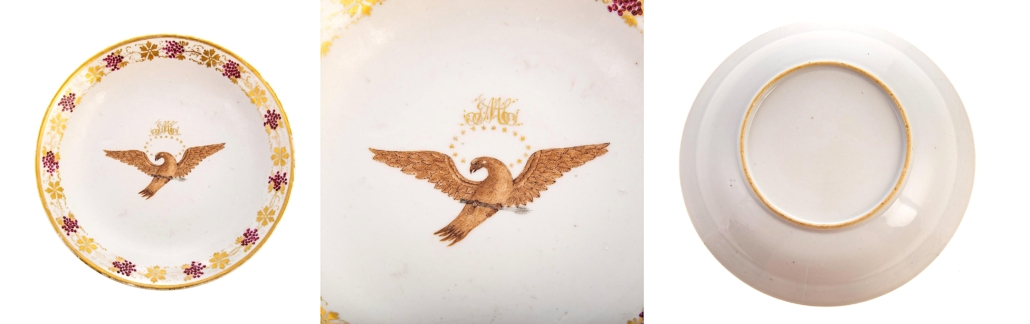 Circa 1800-1810 Chinese export plate featuring an eagle, est. $1,000-$1,500