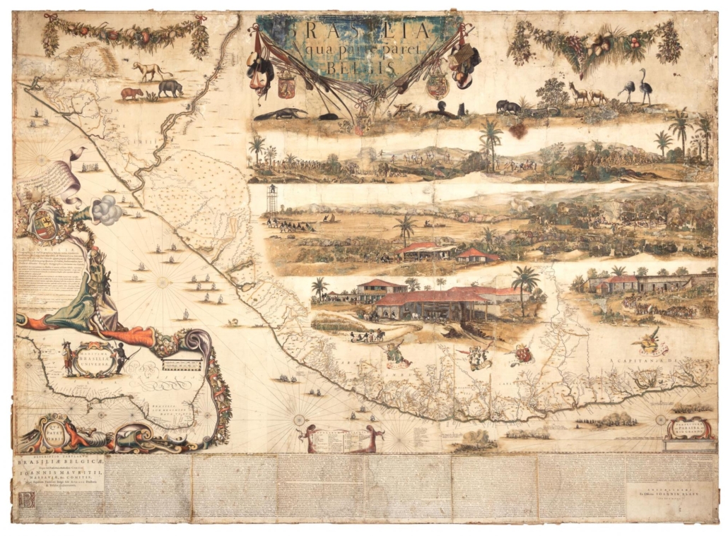1657 oversize map of Brazil, est. $10,000-$15,000