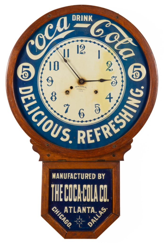 Baird Chicago-era Coca-Cola store clock, est. $5,000-$8,000