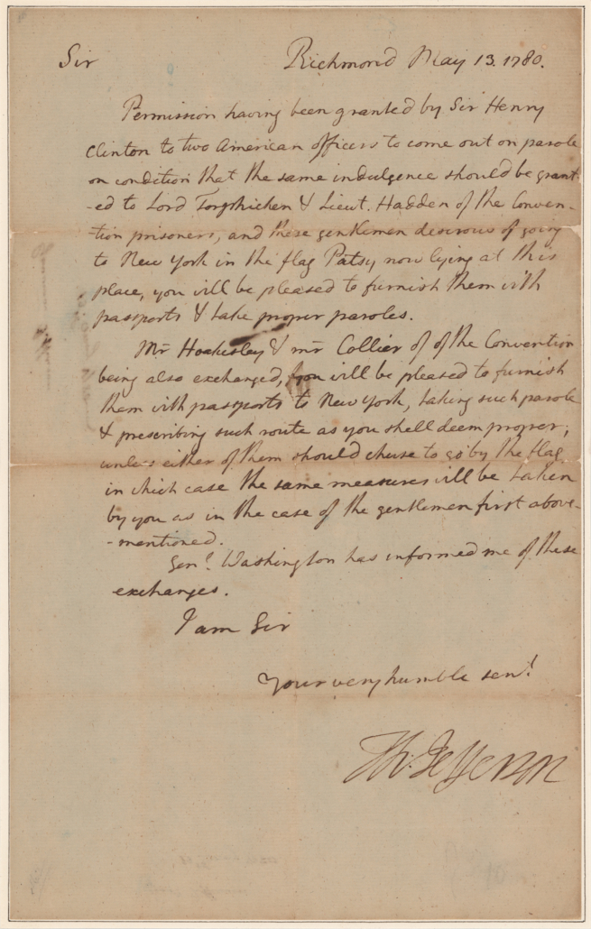 Thomas Jefferson Revolutionary War-dated signed letter, $24,956