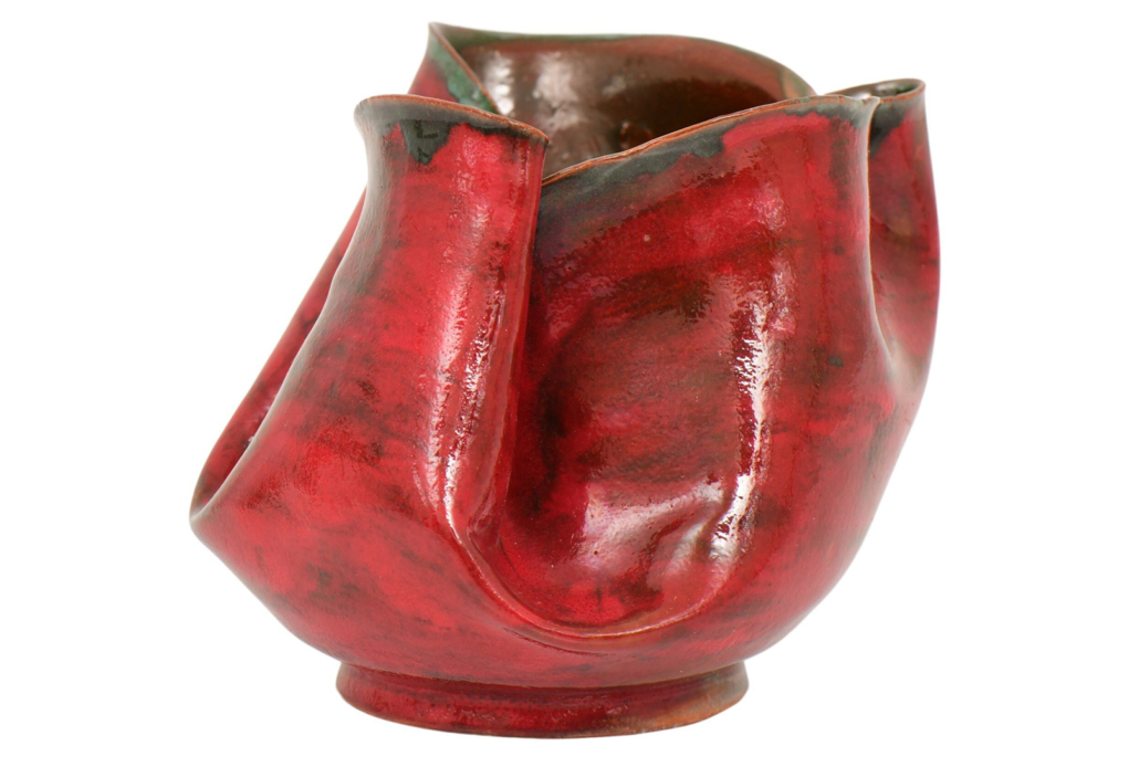 Circa-1900 signed George Ohr glazed earthenware vase, $26,250