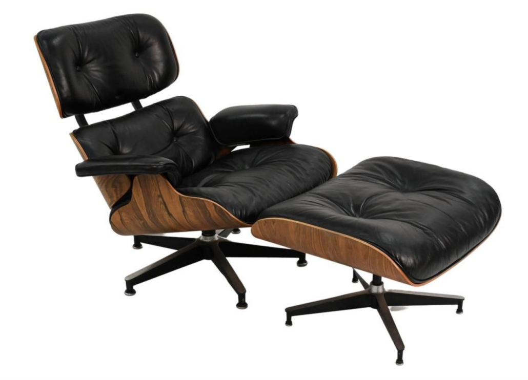 Herman Miller rosewood Eames chair and ottoman, $5,312