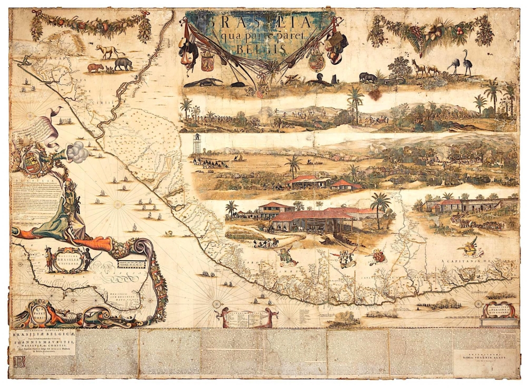 ‘Brasiliae qua parte paret Belgis,’ 1657 oversized map of Brazil, $181,250