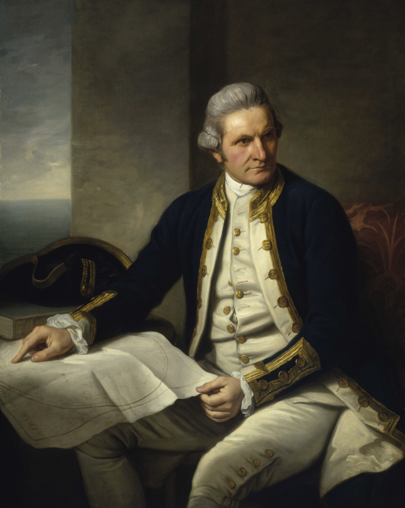 Portrait of Captain James Cook, painted in 1776 by Nathaniel Dance-Holland. Australian maritime experts announced on February 3 that they believed they had found the wreck of Endeavour, a ship that Cook had sailed. But the experts’ counterparts in Rhode Island, the site of the wreck in question, challenged the identification. Image via Wikimedia Commons, courtesy of the Royal Museums Greenwich. The work is in the public domain in the United States because it was published or registered with the U.S. Copyright Office before January 1, 1927.