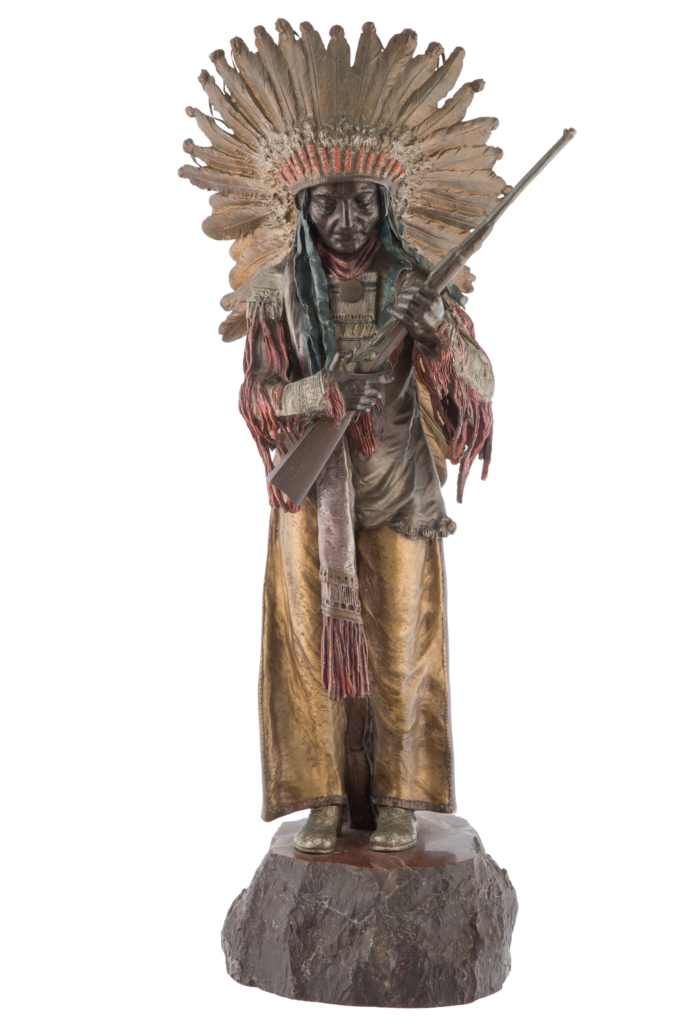 Carl Karuba, ‘Warrior Chief with Rifle,’ est. $4,000-$6,000. Image courtesy of Heritage Auctions