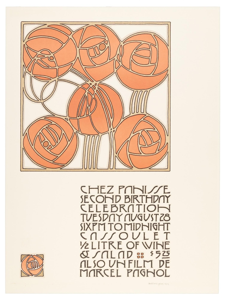  Chez Panisse Second Birthday poster by David Lance Goines, $1,062