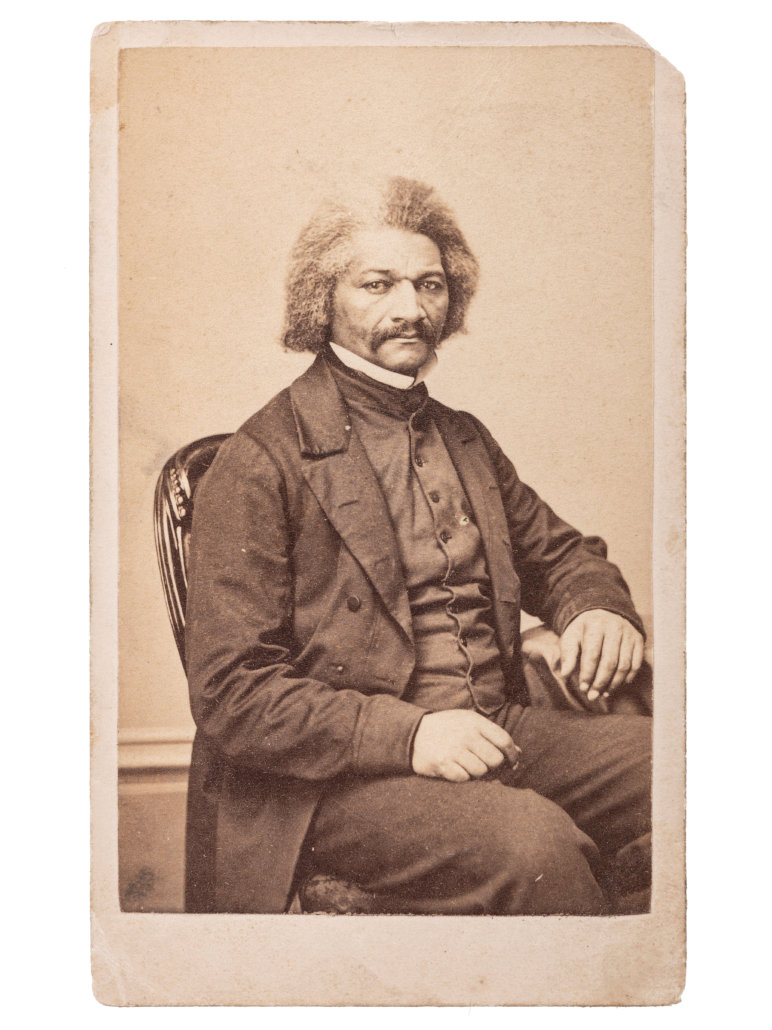Frederick Douglass, photographed by Samuel Montague, February 1864, est. $2,500-$3,500
