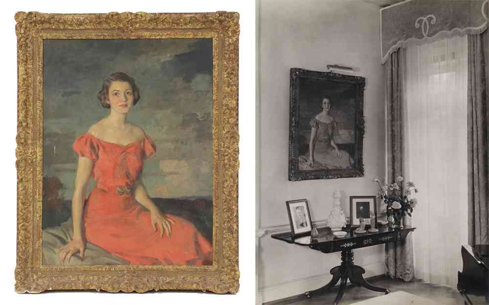 Portrait of Mary Lee Fairbanks by Louis Betts, est. £300-£500