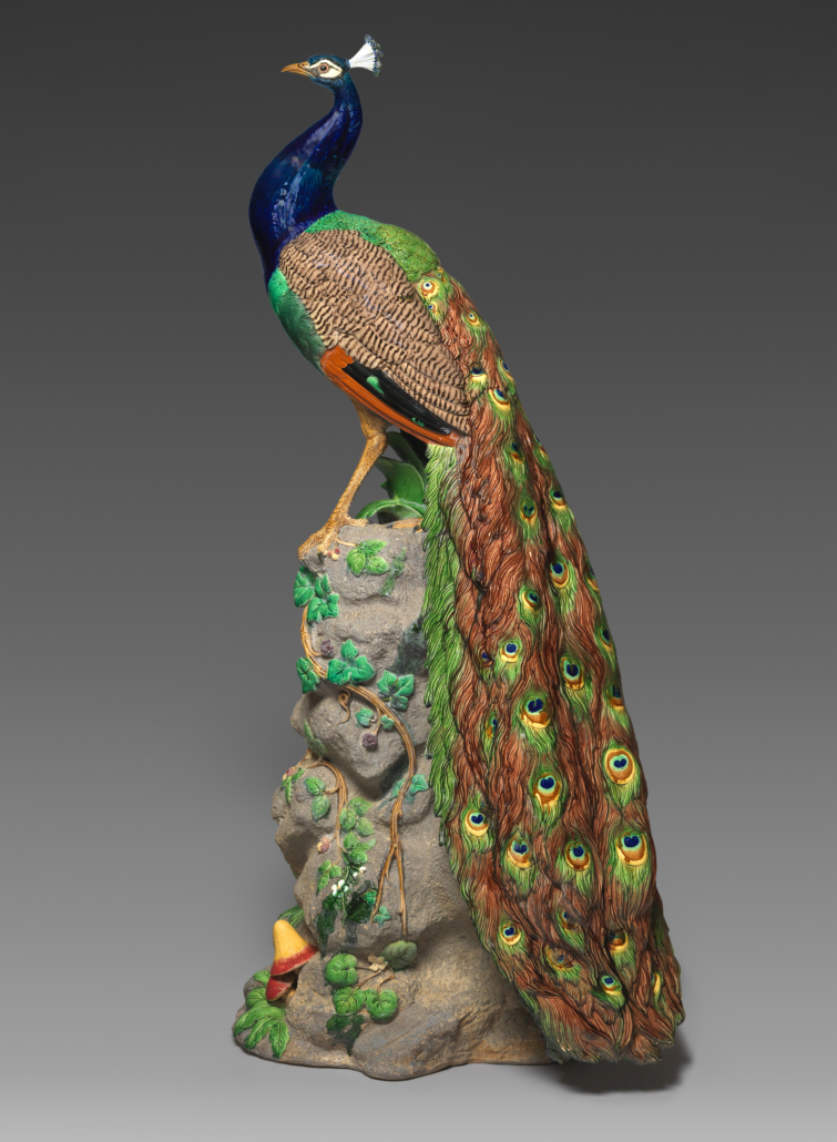 Peacock, Minton Ceramics Manufactory. Majolica, 1876. Courtesy the Walters Art Museum, photo credit Bruce White