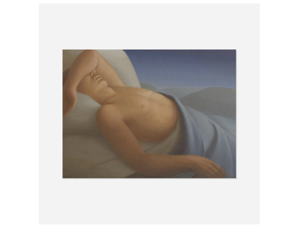 George Tooker, ‘Sleep,’ est. $60,000-$80,000. Image courtesy of Rago and LiveAuctioneers
