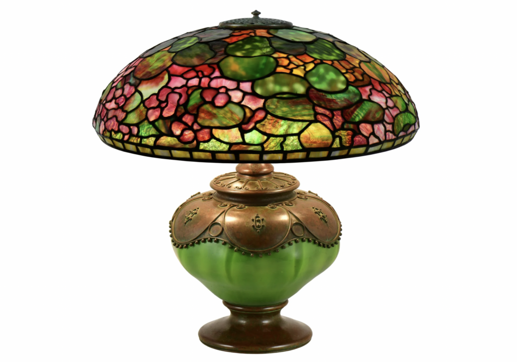 Tiffany Studios circa-1905 Nasturtium table lamp, $109,375