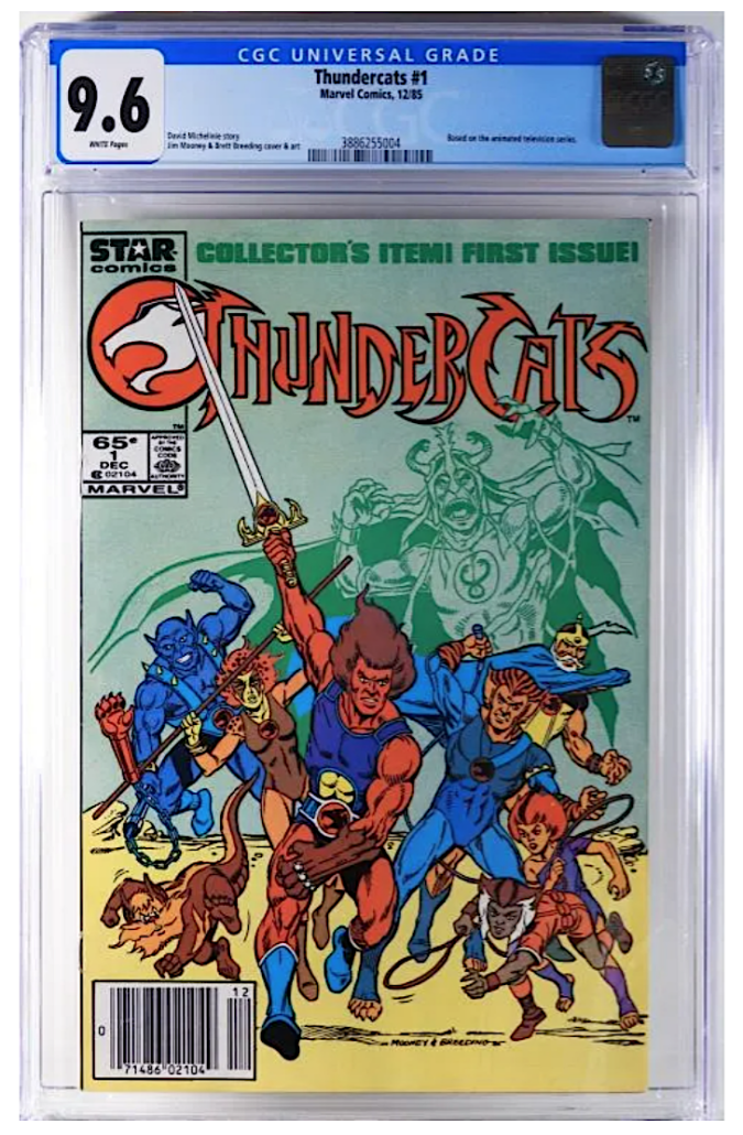 A copy of Marvel Comics’ Thundercats #1 with a 9.6 grade earned $400 plus the buyer’s premium at Bruneau & Co. Auctioneers in September 2021. Image courtesy of Bruneau & Co. Auctioneers and LiveAuctioneers.