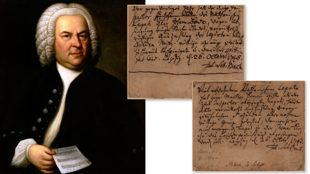 Johann Sebastian Bach Autograph Reprint On Genuine Original Period 1720s Paper 