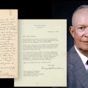 Letter handwritten by Dwight Eisenhower to the 1953 graduating class of West Point, dated five days into his presidency, $41,250