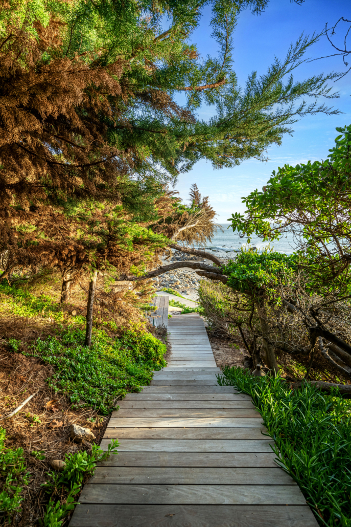 Cindy Crawford’s former Malibu home comes equipped with a private wooden walkway that leads to the beach. Image courtesy of TopTenRealEstateDeals.com. Photo credit: Courtesy of Coldwell Banker Realty
