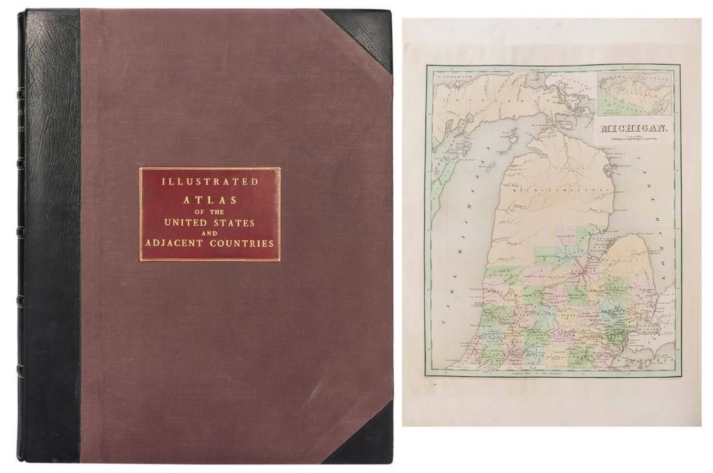 First large edition of Thomas Gamaliel Bradford's 1838 Atlas, $21,600