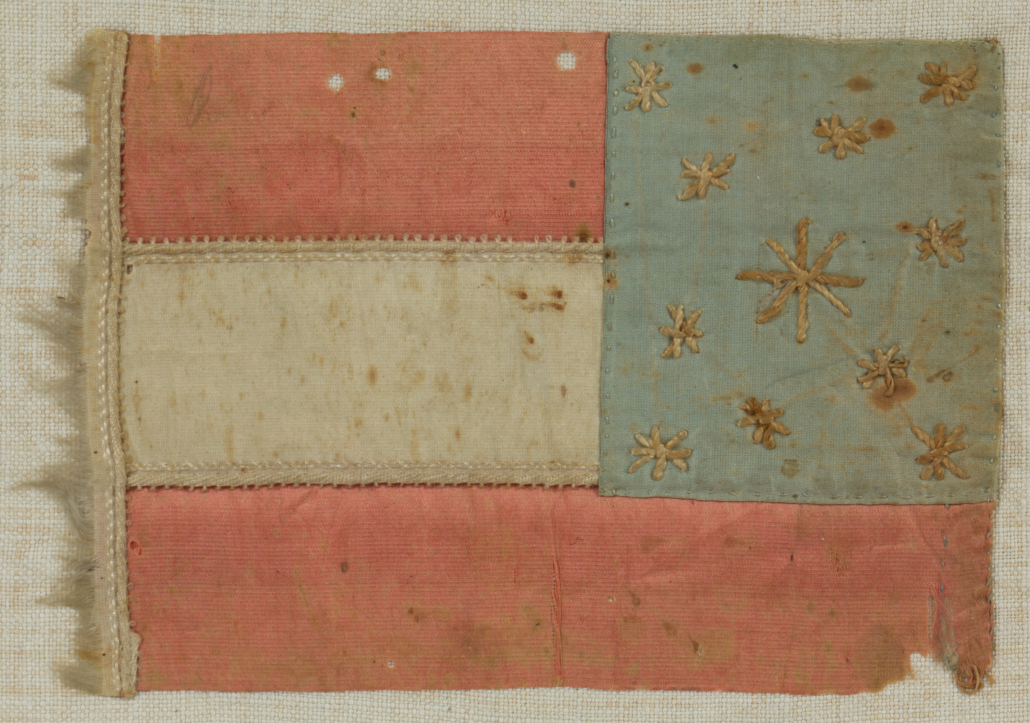 Civil War-Era hand-sewn silk Confederate Bible / parade flag, $17,010