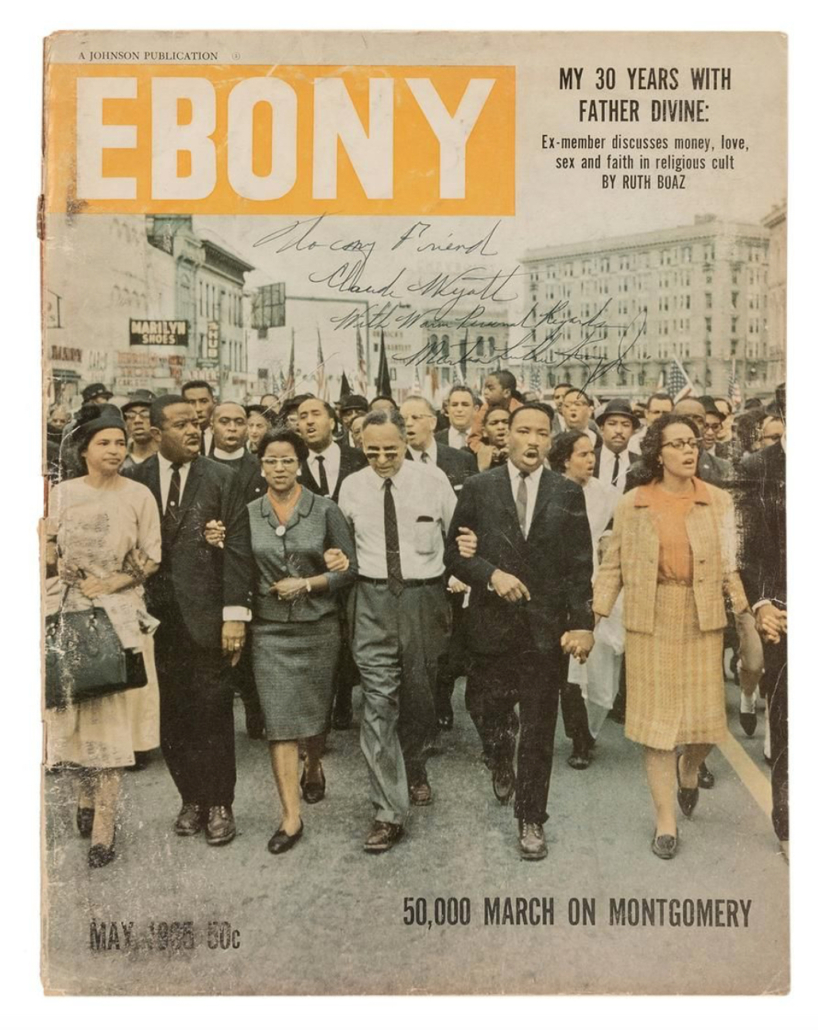 May 1965 copy of Ebony magazine signed and inscribed by Dr. Martin Luther King, $13,200
