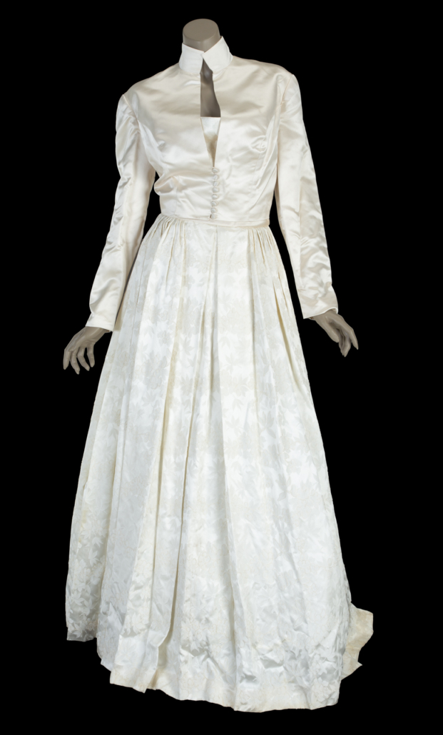 Champagne-colored wedding dress Jean Kasem wore for her 1980 marriage to Casey, est. $500-$700