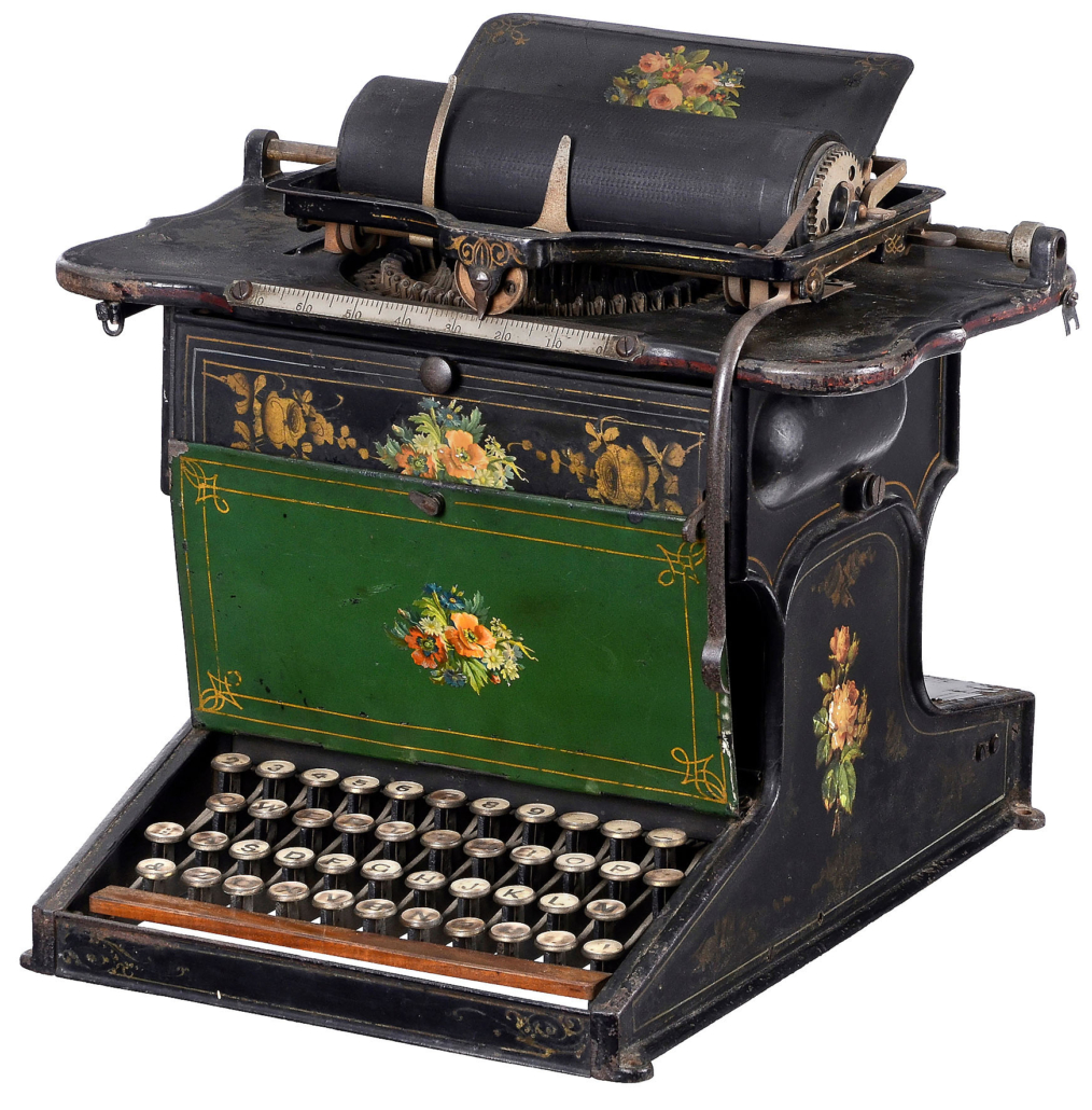 Sholes & Glidden Type-Writer with early decorative finish, est. €15,000-€20,000