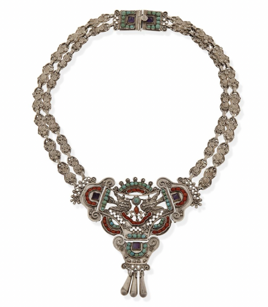 Matl sterling silver and gem-set necklace, $5,312