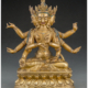 Tibetan gilt and polychromed copper alloy figure of Usnisavijaya, est. $100,000-$150,000. Image courtesy of Heritage Auctions