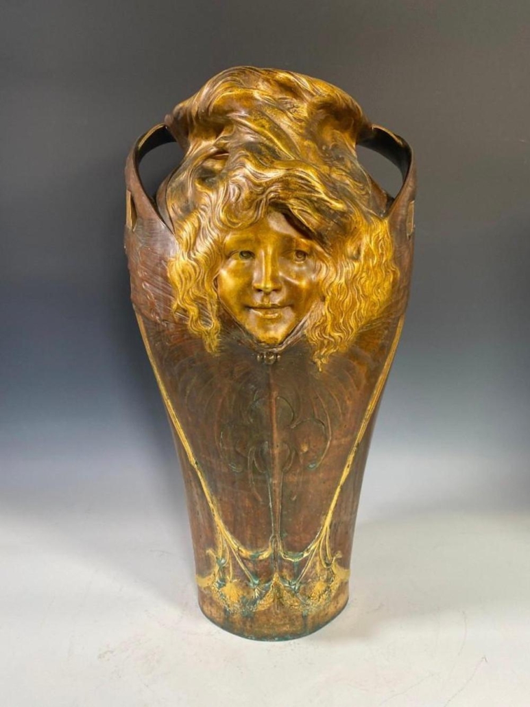 Baluster-form vase by Paul Francois Berthoud, titled ‘Femme Libellule,’ est. $12,000-$15,000