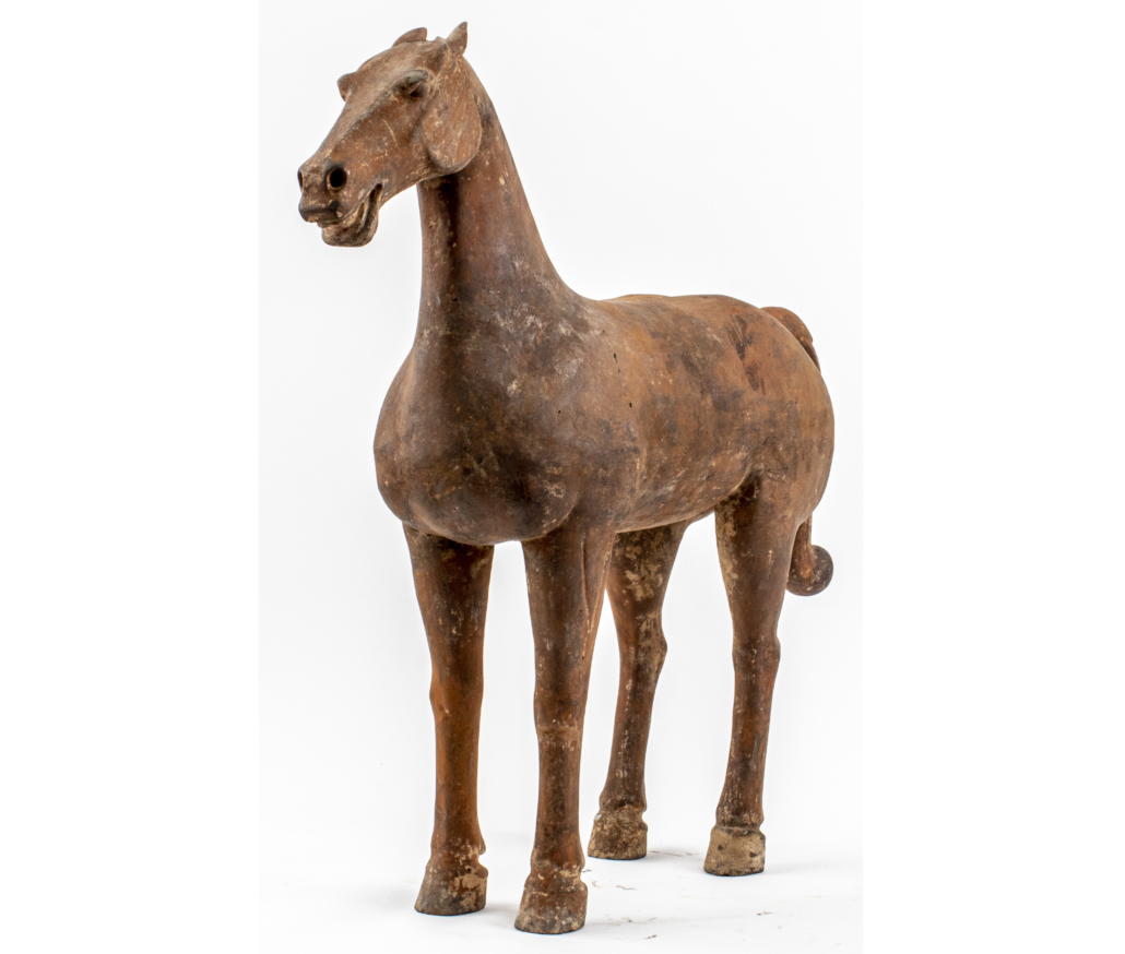  Large Chinese Han dynasty ceramic horse statue, est. $3,000-$5,000