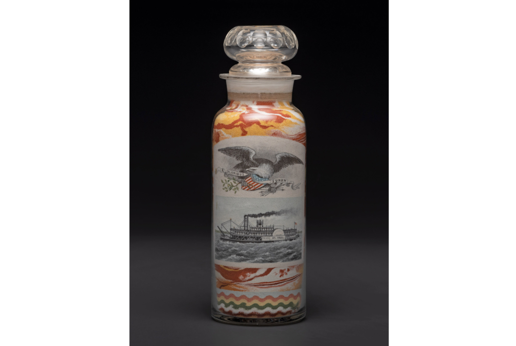 Andrew Clemens labeled sand bottle, $800,000