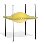 An Ettore Sottsass UFO lamp, designed for Arredoluce, realized $3,250 plus the buyer’s premium in September 2020. Image courtesy of Toomey & Co. Auctioneers and LiveAuctioneers