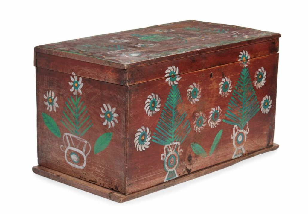 Guatemalan hand-painted wood trunk, $1,875 