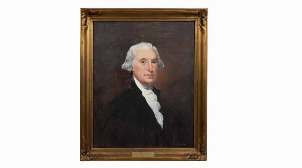 Former President Dwight D. Eisenhower’s Portrait of George Washington after Gilbert Stuart, $50,000