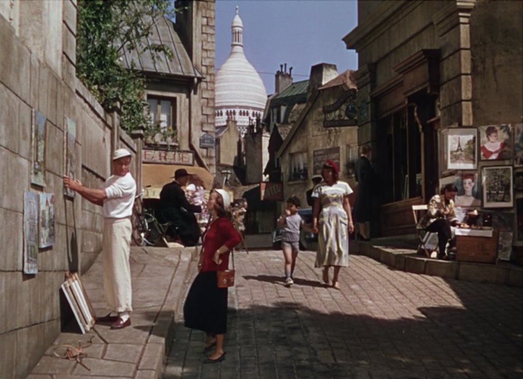 ‘An American in Paris,’ MGM (1951). Gene Kelly on Montmartre backlot street. Digital still. 