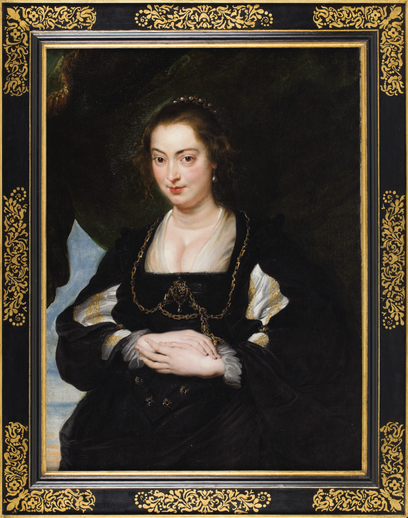 Peter Paul Rubens’s ‘Portrait of a Lady,’ shown in its frame. The painting sold for more than $3.4 million in Poland on March 17. Image courtesy of DESA Unicum