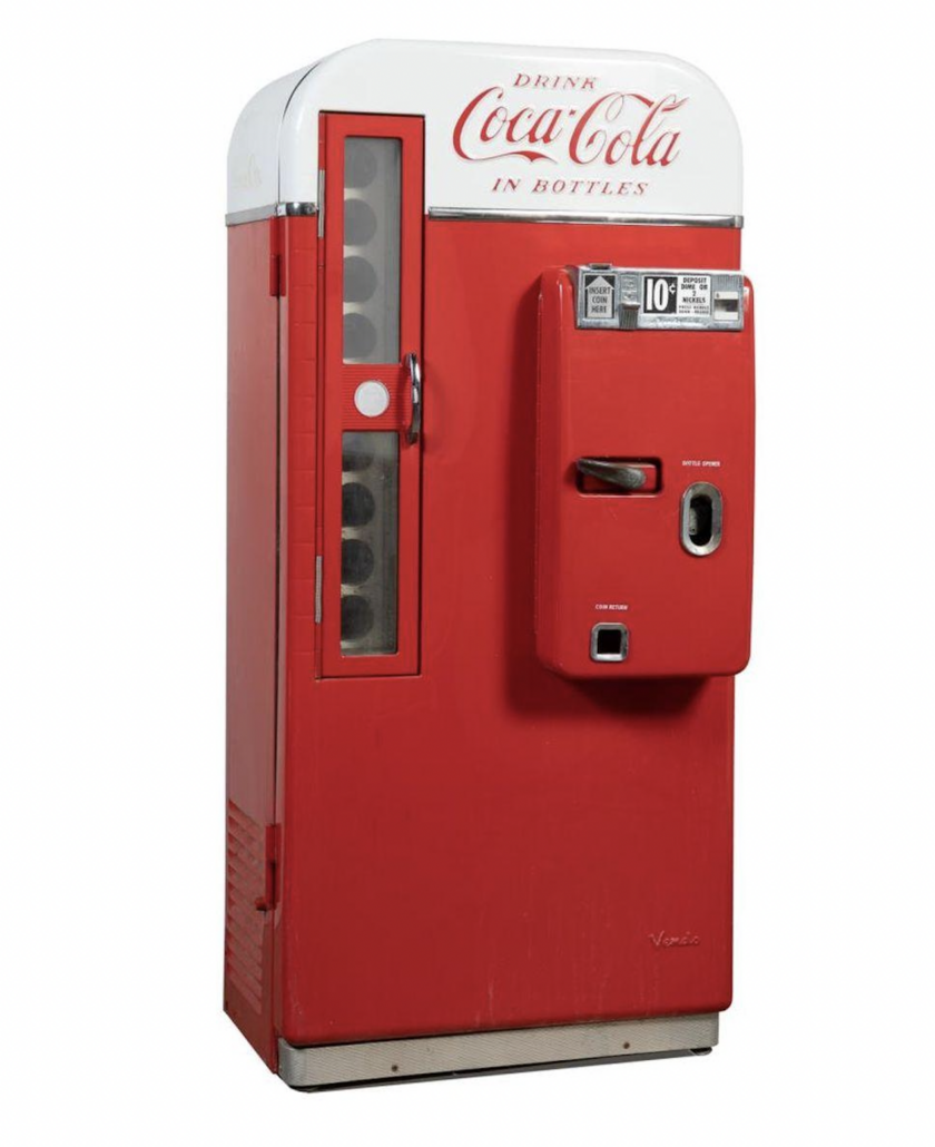 1957 Coca-Cola 10-cent vending machine, est. $5,000-$7,000
