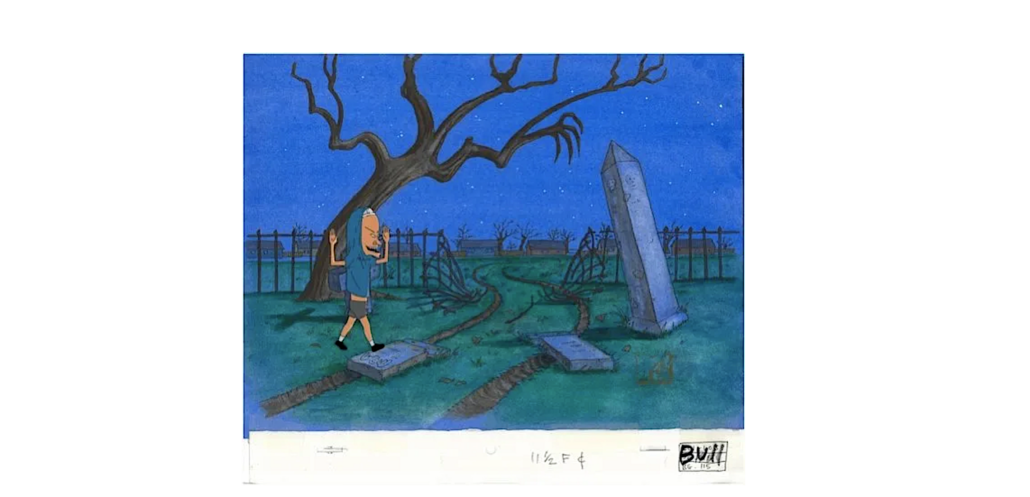 Original production cel from ‘Beavis and Butthead,’ est. $350-$400